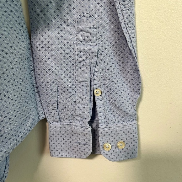 Zara Man Slim Fit Long Sleeve Button-Down Shirt Light Blue Size M - Picture 3 of 8